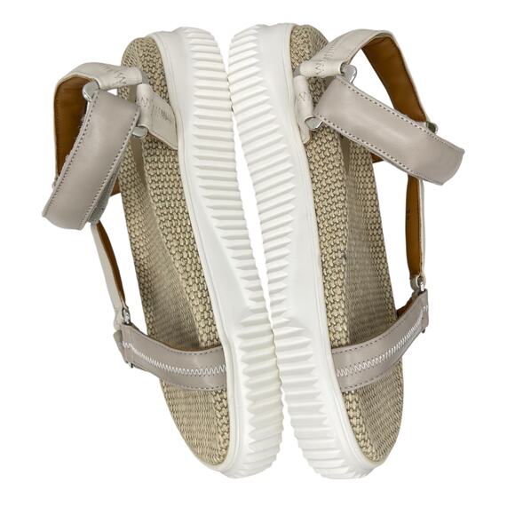 Voile Blanche Lisa Platform sandals size 38 US 8 cream beige Hook-and-loop - Picture 2 of 9